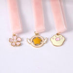 Pink Cat Paw Rope Necklace