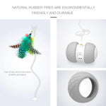 Interactive Robotic Cat Wheel Teaser Toy