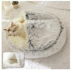 Round Cat Cave Bed