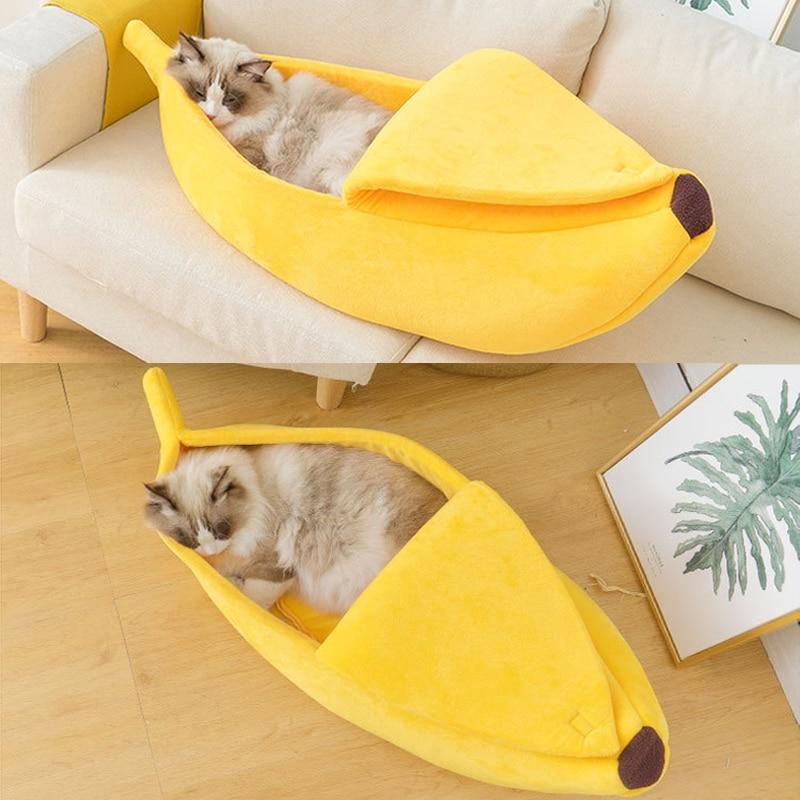 Banana Shaped Cat Bed