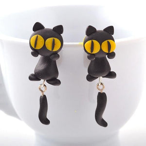 Black Cat Earrings