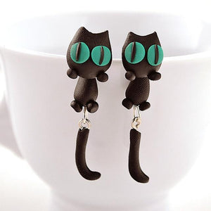 Black Cat Earrings