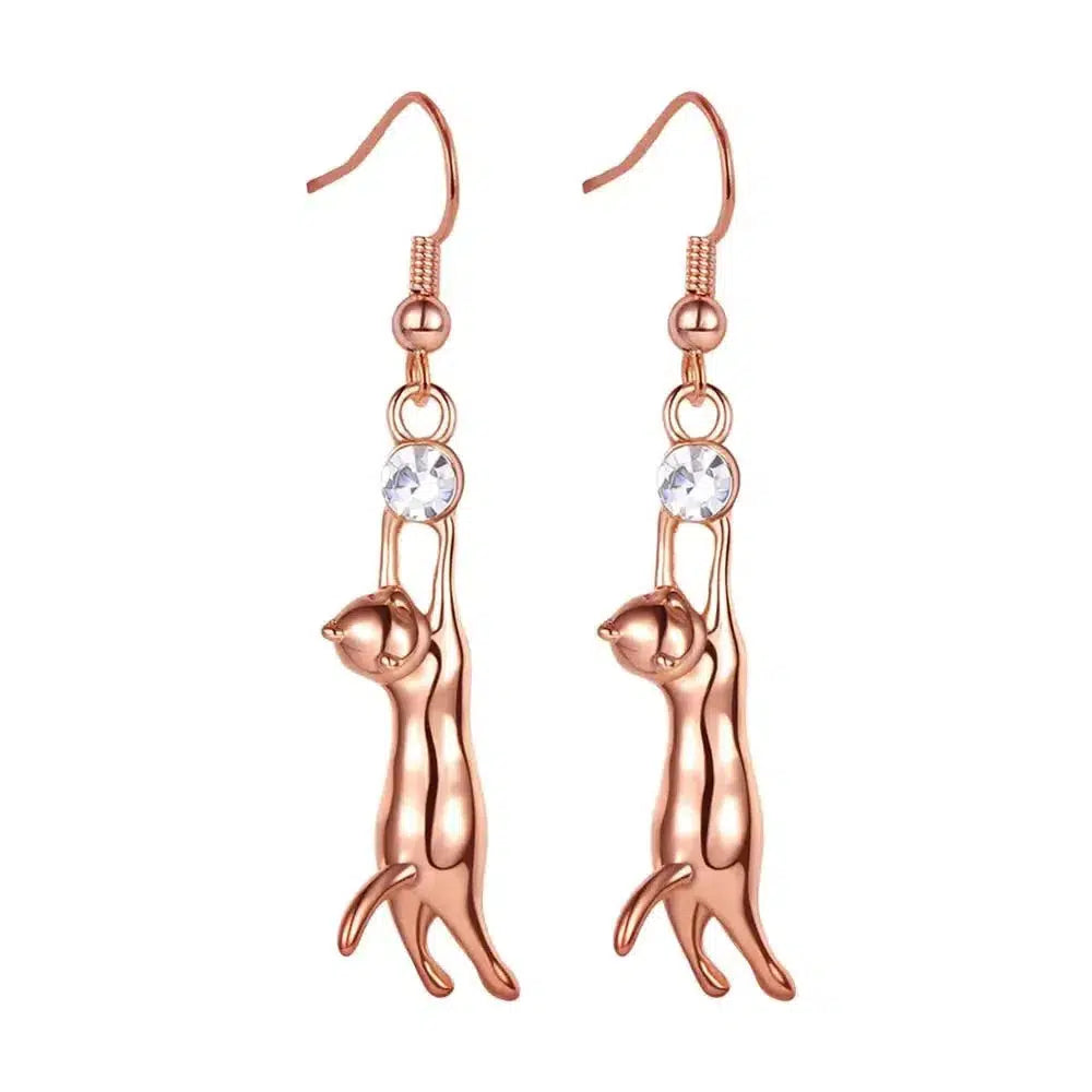 Chic Cat Charm Earrings