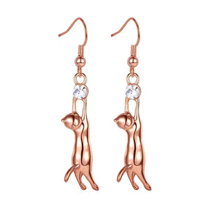 Chic Cat Charm Earrings