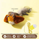 Chirping bird cat toy size and product details