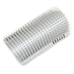 Gray wall-mounted cat grooming brush