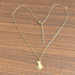 Gold-tone cat pendant necklace