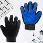 Pair of blue soft cat grooming gloves