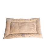 Beige Armarkat velvet cat mat with a low padded border