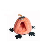 Orange Armarkat C85CCS pumpkin-shaped cat cave with its inner resting mat