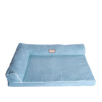 Blue Armarkat D08A Medium pet bed with raised sides and an open front