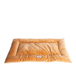 Earth Brown Armarkat velvet cat mat with a rectangular resting surface