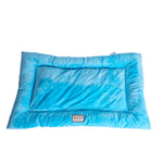 Sky Blue Armarkat Large velvet cat mat on a white background