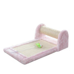 Pink Armarkat X0602 scratching station with a sisal-wrapped roller and carpet surface