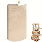 Beige cat scratching mat supplied as a roll