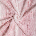Close-up of the soft Pink Fawn fabric on a Hello Doggie Cashmere Collection blanket