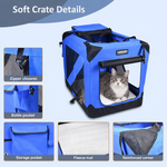 JESPET soft crate details showing mesh, fabric, fleece mat and storage pockets