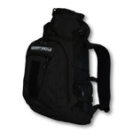 Jet Black K9 Sport Sack Plus2 upright dog carrier backpack with its detachable storage pack