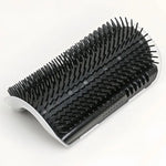 Black wall-mounted cat grooming brush