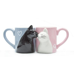 His and Hers Cat Lovers Coffee Mugs