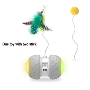 Interactive Robotic Cat Wheel Teaser Toy