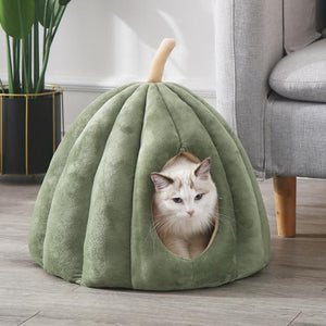 Pumpkin Cat Cave Bed