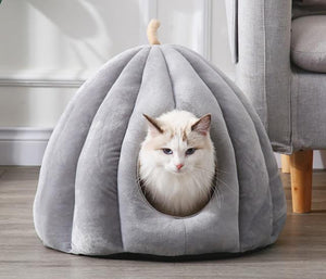 Pumpkin Cat Cave Bed